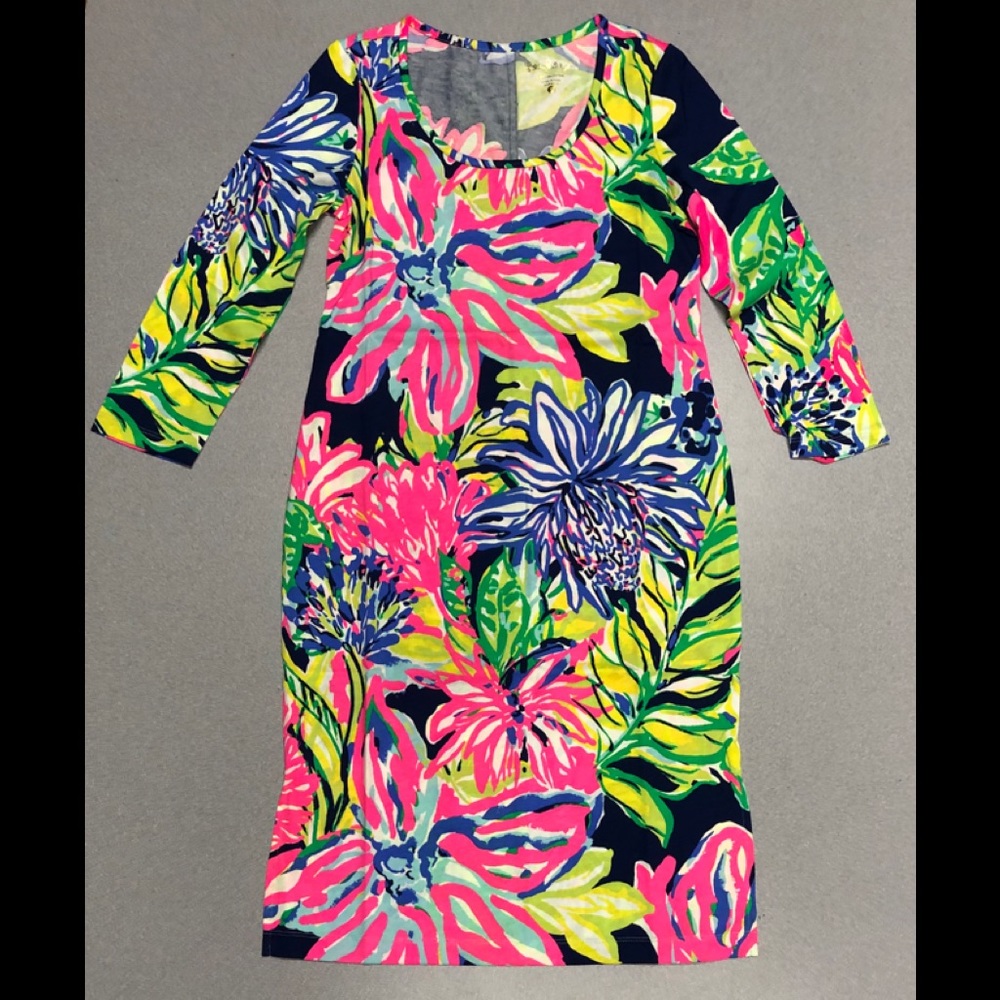 Lily Pulitzer Kenzie Dress Travelers Palm Reduced
